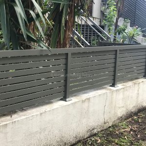 Aluminium Fencing Sydney - Custom-made horizontal slat panel