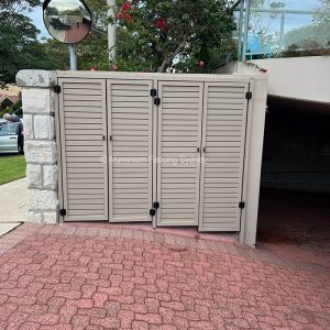 Aluminium Fencing Sydney - Horizontal slat bin enclosure gates